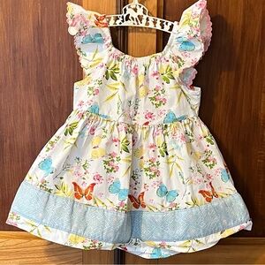 Matilda Jane Girls Floral Butterfly Dress with Ruffle Sleeves 4T